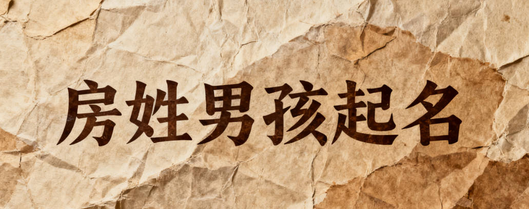 姓房的男孩名字大全