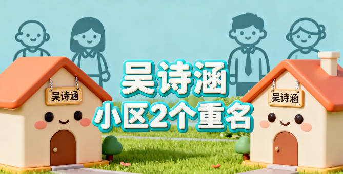 “吴诗涵” 重名率高,小区就有 2 个