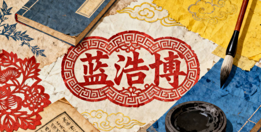 于是定了“蓝浩博”,“浩”对应豁达,“博”对应智慧