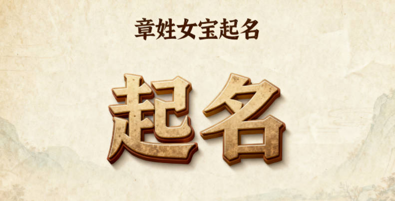 好听的章姓女宝宝名字大全