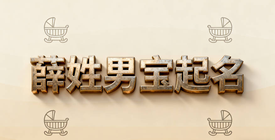 好听又顺口的薛姓男宝宝名字