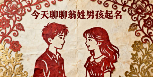 翁姓男孩起名大全