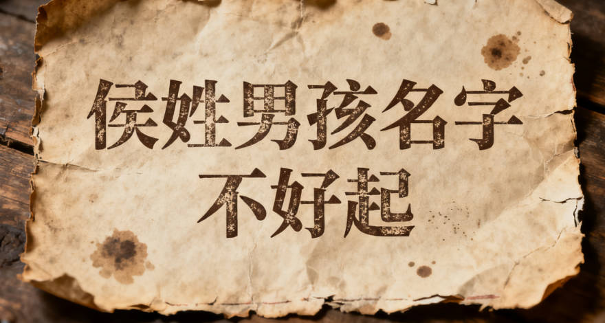 寓意学业有成的侯姓男宝宝名字