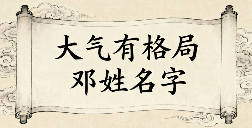 大气有格局的邓姓男宝宝名字