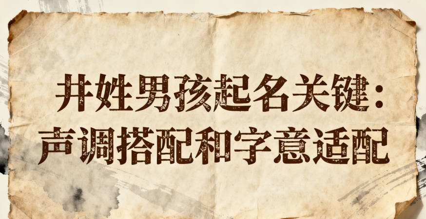 井姓好听顺口的男孩名字