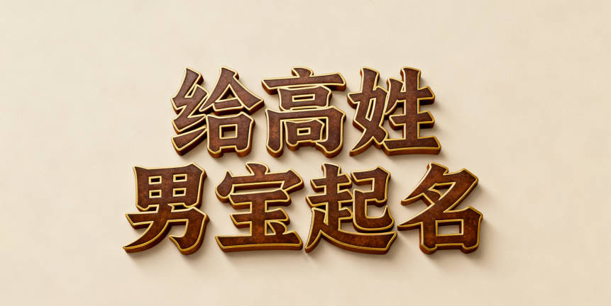 高姓男宝宝起名顺口响亮