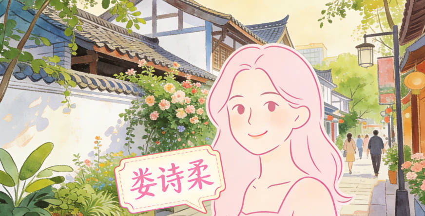 刘女士想给女儿起一个象征智慧和幸福的名字,她选了“娄诗柔”