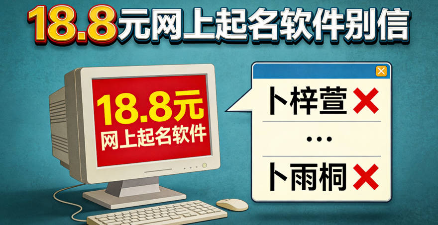 18.8元的网上起名软件真的别信