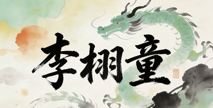 李栩童栩来自栩栩如生,象征龙年的生机,童谐音瞳,象征科技中的智能视觉