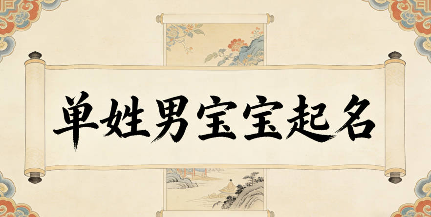 单姓男宝宝起名寓意好的名字推荐