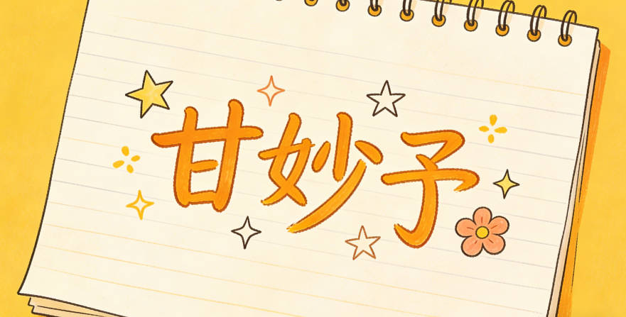 甘妙予,既不大众也不小众,寓意还积极