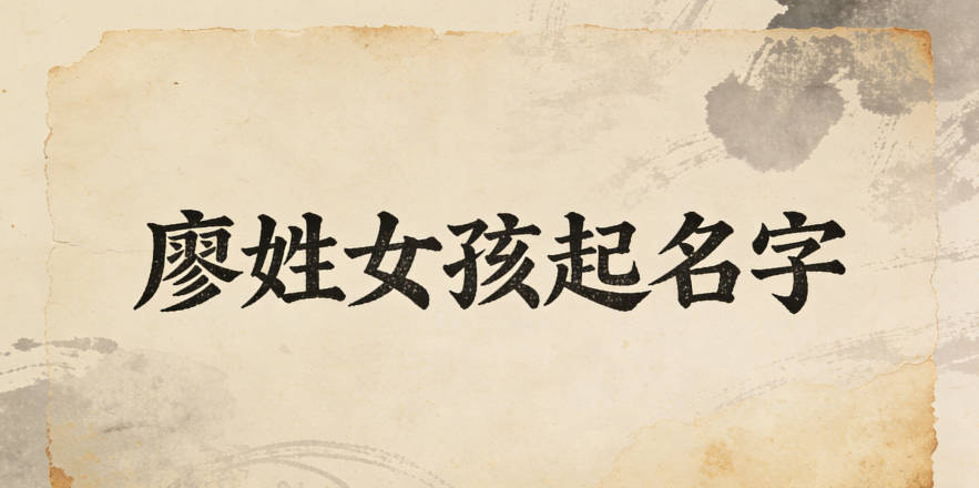 廖姓好听顺口的女孩名字