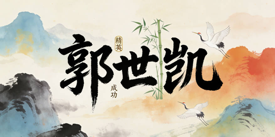 郭世凯，寓意时代精英、胜利成功