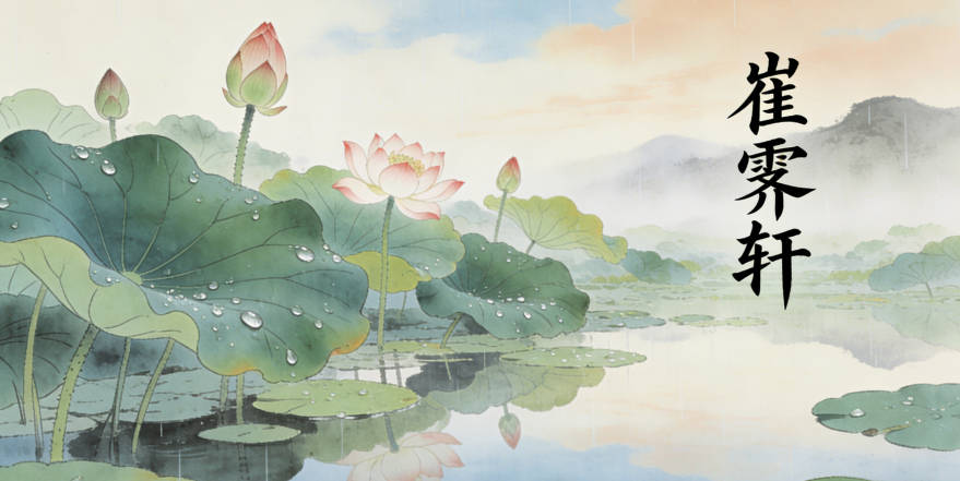 崔霁轩,霁是雨后放晴,轩有高远之意