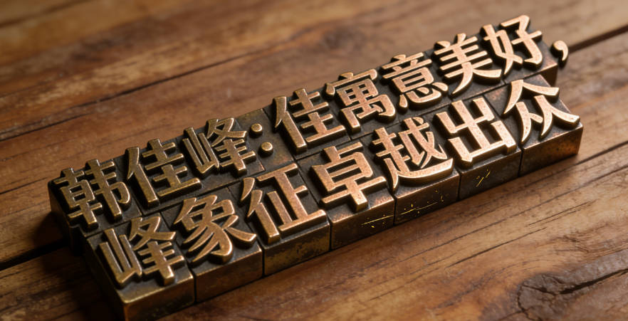 韩佳峰,佳字寓意美好,峰字象征卓越出众