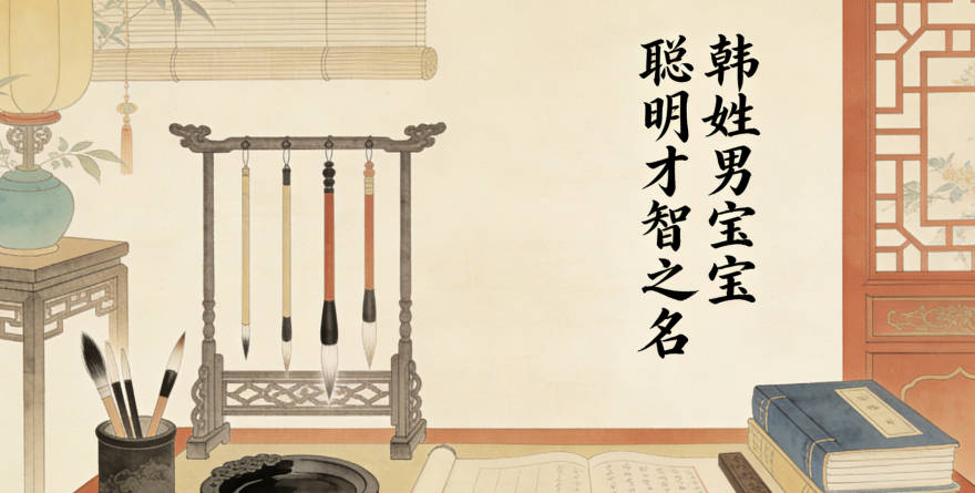 韩姓男宝宝起名寓意聪明才智