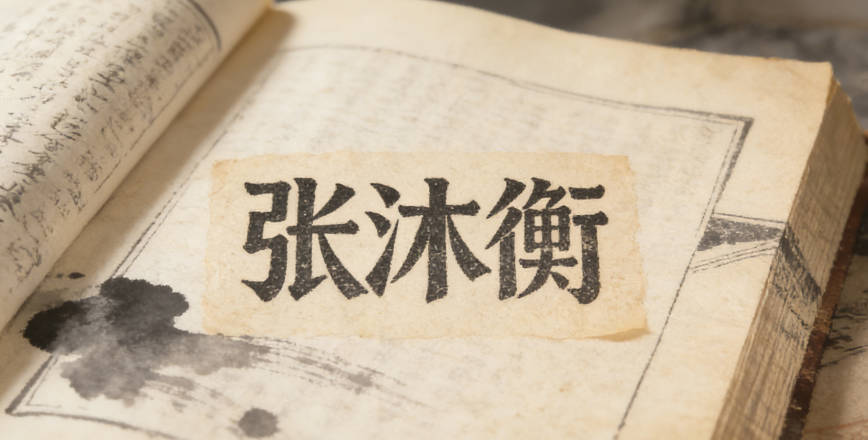 张沐衡，沐代表纯净，衡代表平衡公正