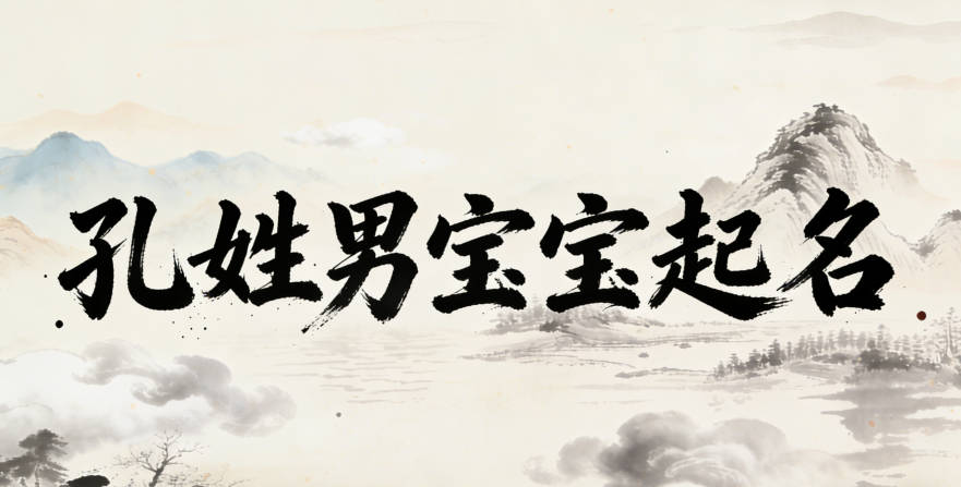 孔姓男宝宝起名顺口响亮