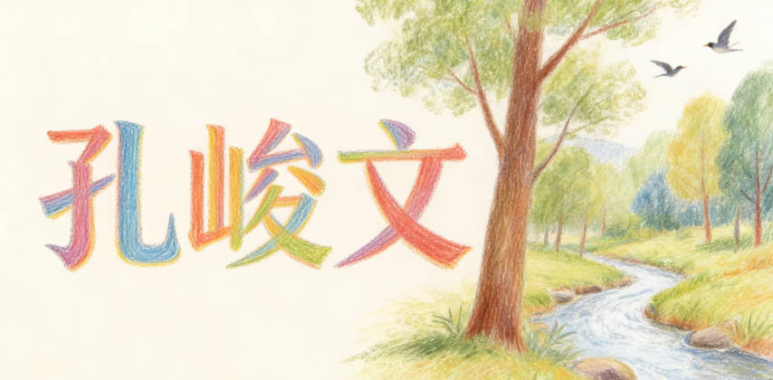 孔峻文,读起来特别响亮