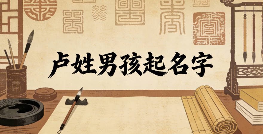 寓意学业有成的卢姓男宝宝名字