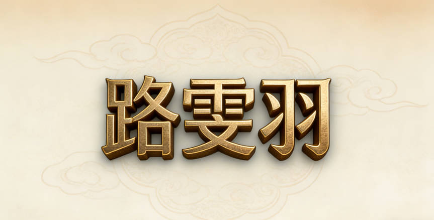 路雯羽,既不流行又有云彩自由的美好寓意