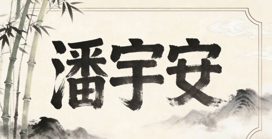 潘宇安，宇代表广阔胸怀，安代表平安