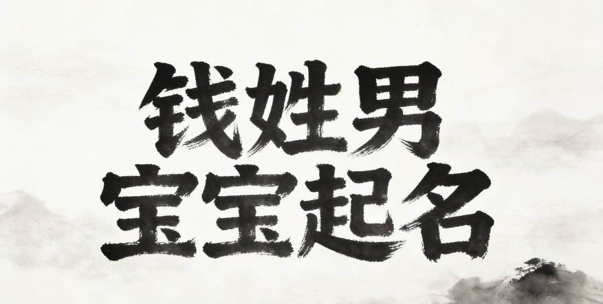 钱姓男宝宝起名寓意阳光开朗