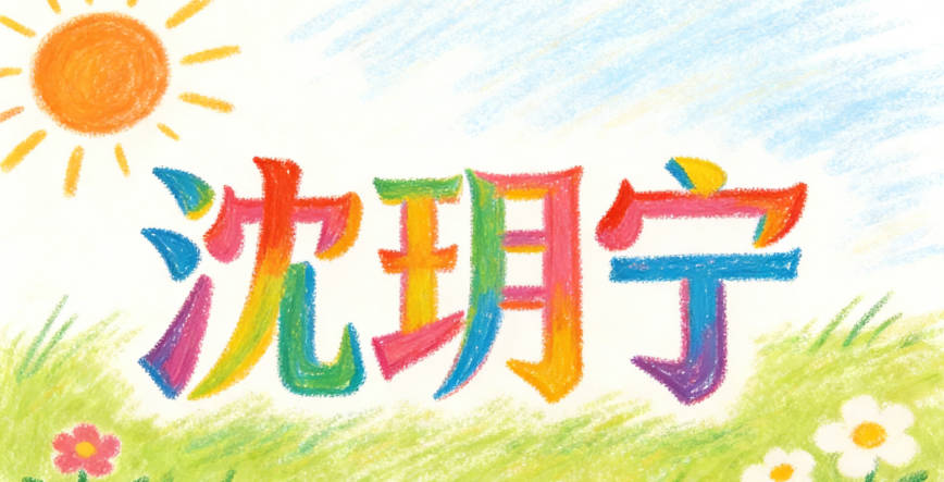 沈玥宁，玥是神珠（具象的福气），宁是安宁（抽象的健康）