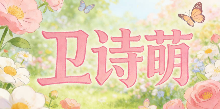 卫诗萌，既有诗的文雅底蕴，又有萌的可爱活力