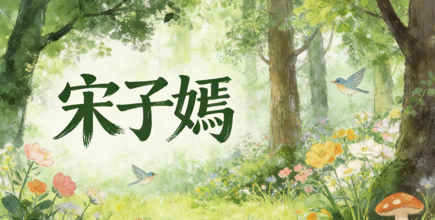 宋子嫣,子出自论语,嫣来自古典诗词