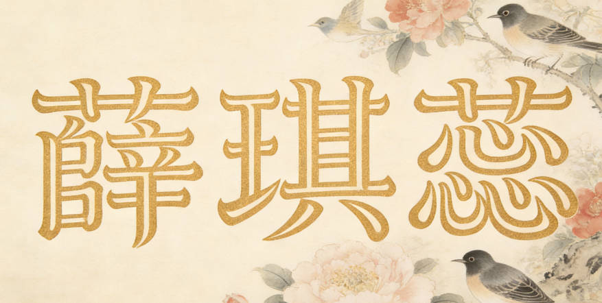 薛蕊琪调整为薛琪蕊，就避免了谐音问题