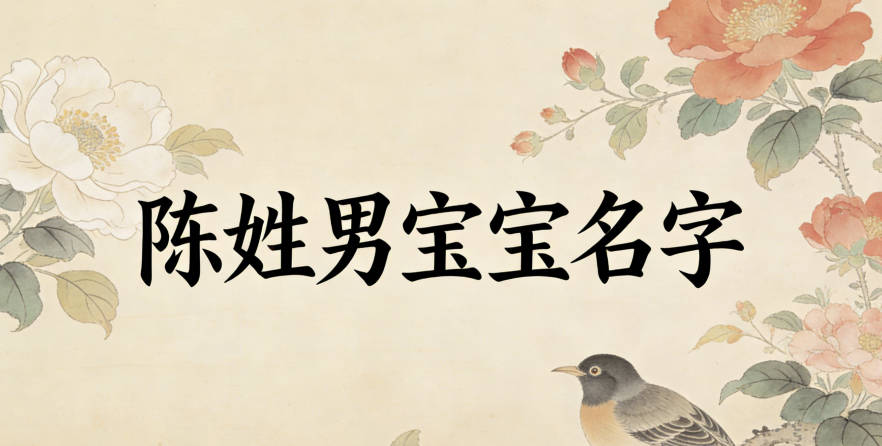 好听又顺口的陈姓男宝宝名字