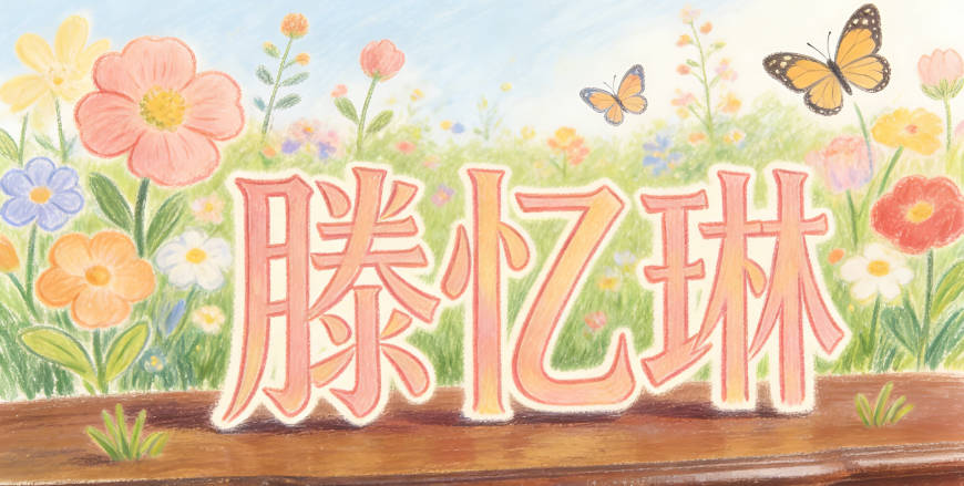 变成滕忆琳，保留了忆的诗意，又避免了负面联想