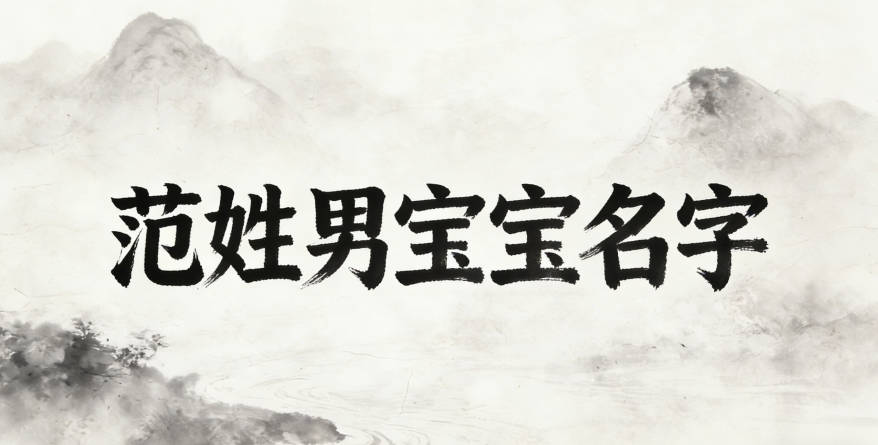 寓意学业有成的范姓男宝宝名字