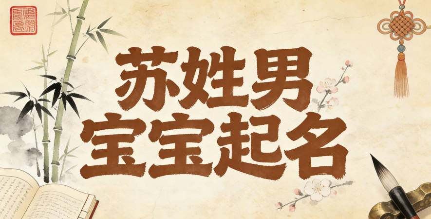 苏姓男宝宝起名寓意聪明才智