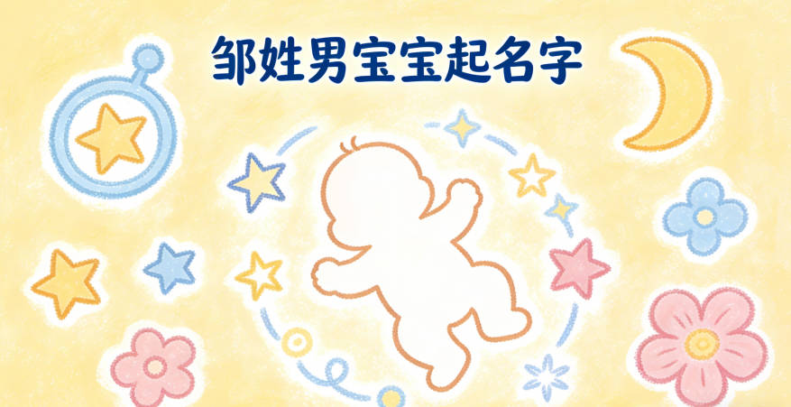 寓意学业有成的邹姓男宝宝名字