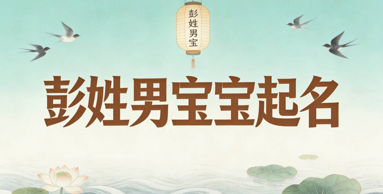 彭姓男宝宝起名寓意聪明才智