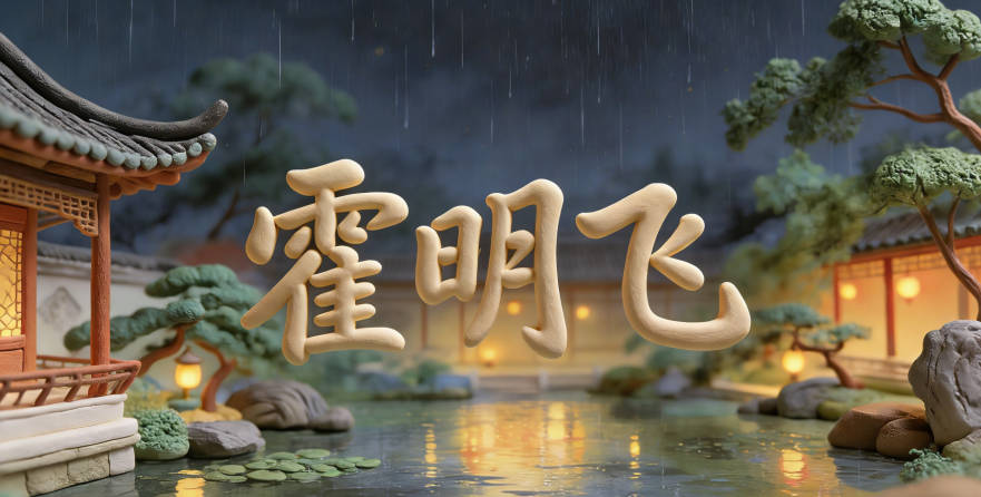 霍明飞，寓意积极向上、富有朝气