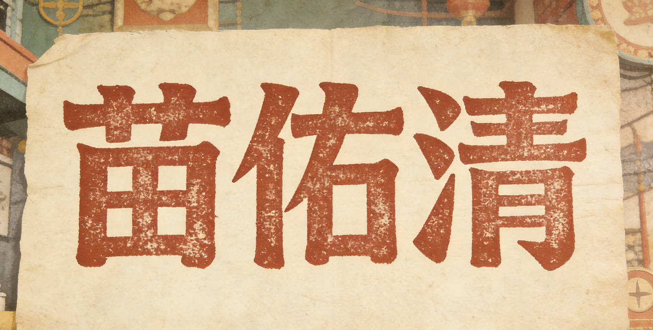 苗佑清,佑有庇佑扶助之意,清是纯净高洁