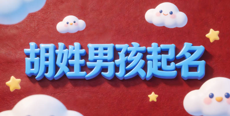 姓胡男孩怎么起名