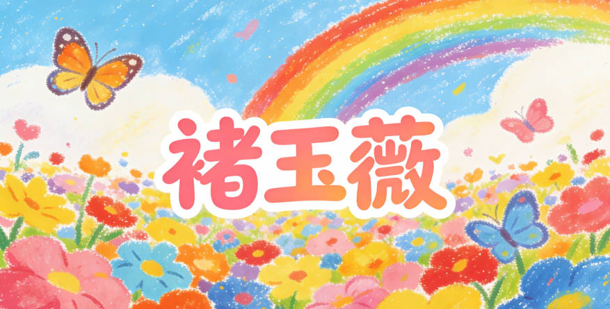 褚玉薇，玉是字辈，代表温润美好，薇是蔷薇，寓意柔美高雅