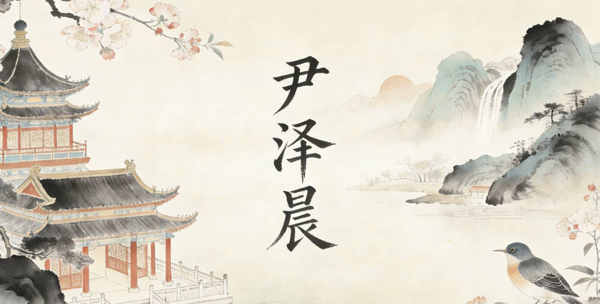 尹泽晨，晨代表阳光，泽代表包容