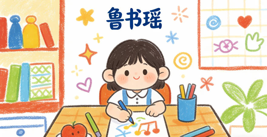 鲁书瑶，书是经典字，代表学识，瑶是美玉