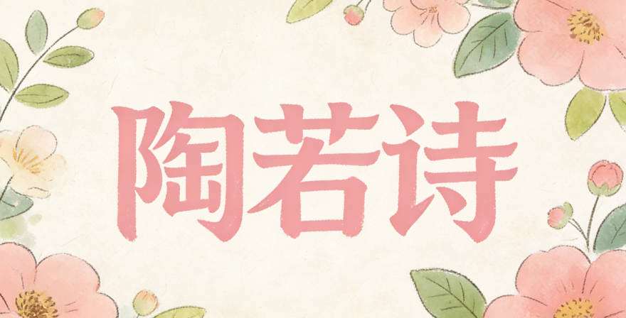 陶若诗，若是温柔美好，诗是文采飞扬