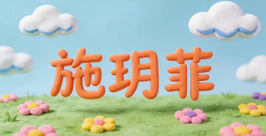 施玥菲，玥是神珠，寓意吉祥，菲是花草美丽