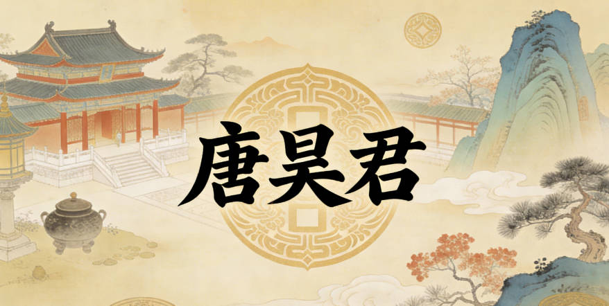 唐昊君，昊是广阔胸怀，君是君子风范