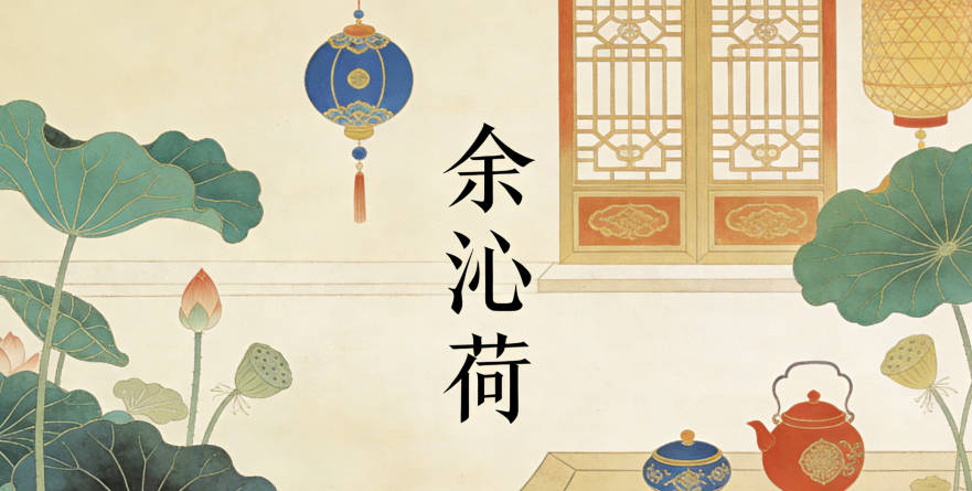 余沁荷，沁是清新爽朗，荷是高洁纯净