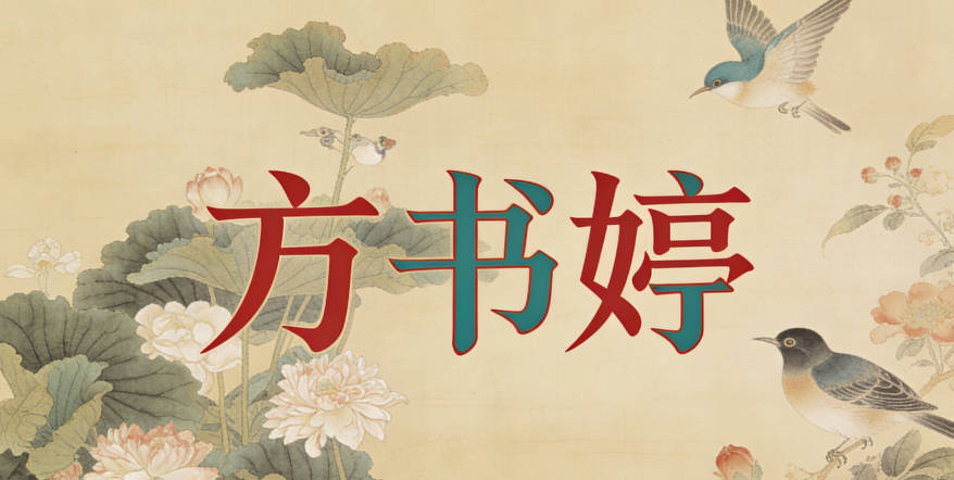 方书婷，书字代表书法，婷字代表柔美