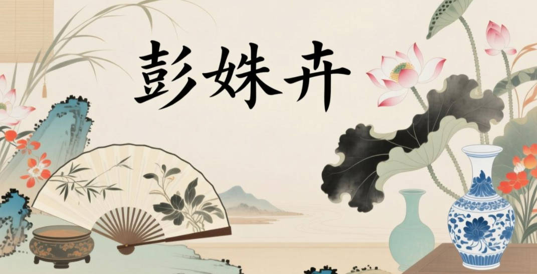 彭姝卉，姝是美丽端庄，卉是生机盎然