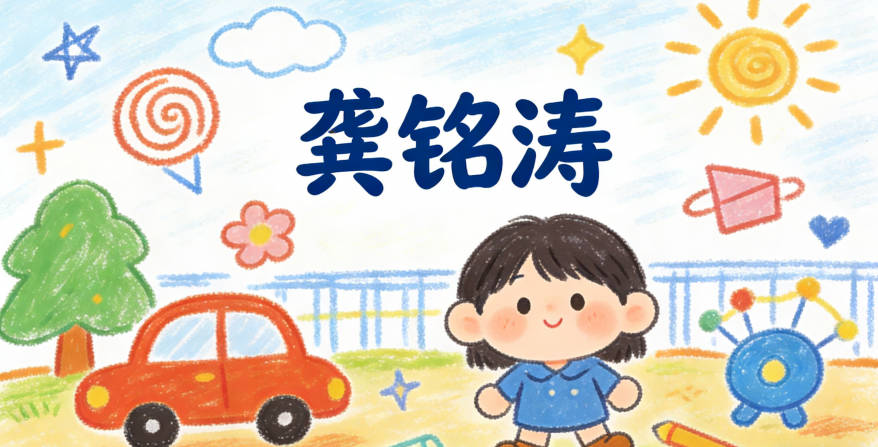 龚铭涛,铭是铭记、感恩,涛是波澜壮阔